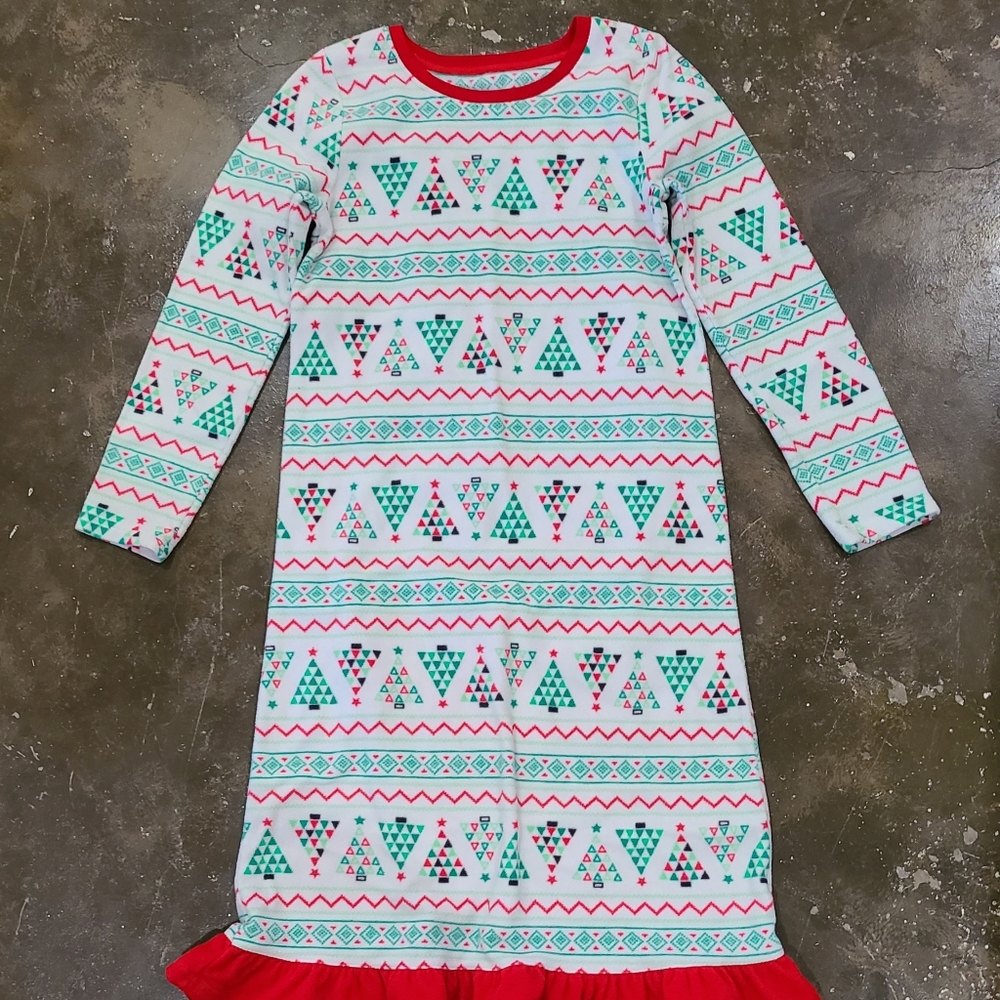 Long Girls 7/8 Christmas Nightgown